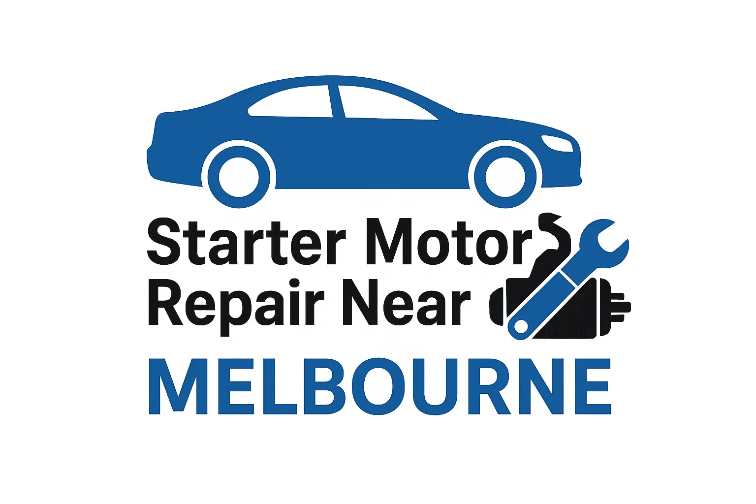 A mobile mechanic repairing a car starter motor in a Melbourne driveway.