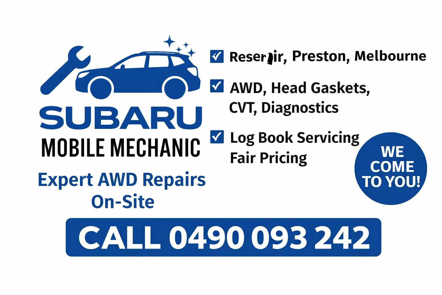 Subaru Mobile Mechanic Melbourne