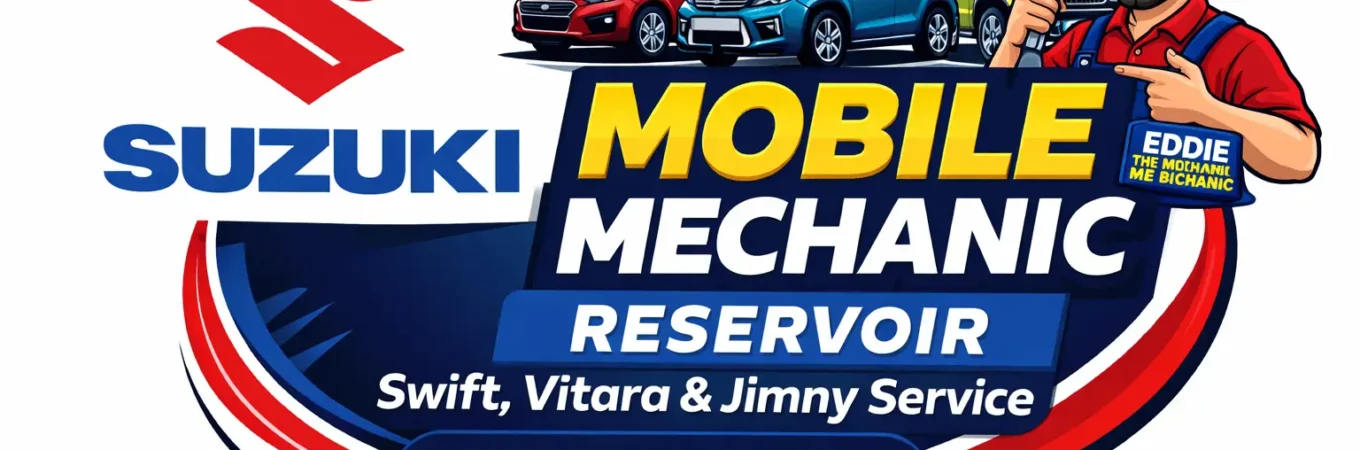Suzuki mobile mechanic Reservoir—Eddie, the mobile mechanic with Swift, Vitara and Jimny cars—call 0490 093 242
