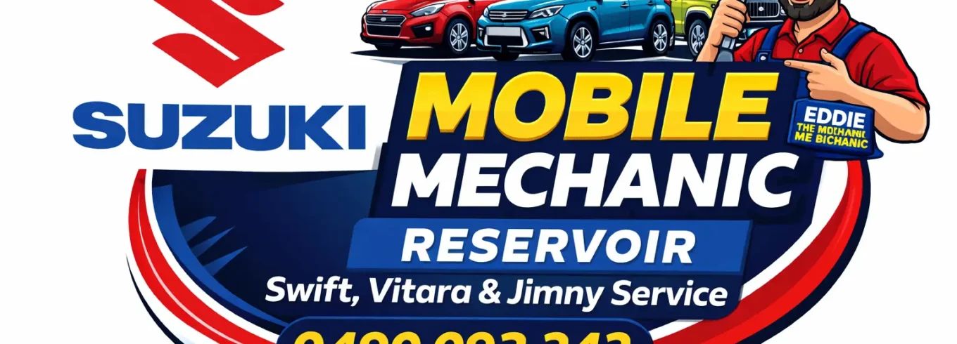Suzuki mobile mechanic Reservoir—Eddie, the mobile mechanic with Swift, Vitara and Jimny cars—call 0490 093 242