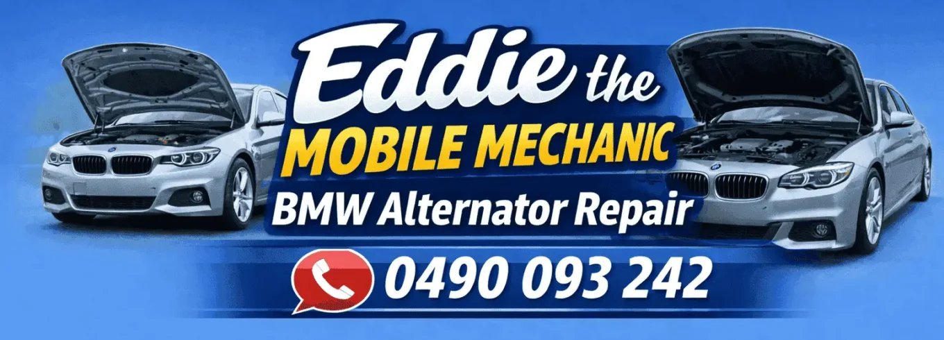 BMW Alternator Repair in Reservoir by Eddie the Mobile Mechanic featuring BMW cars with open bonnets and mobile electrical diagnostic service in northern Melbourne.