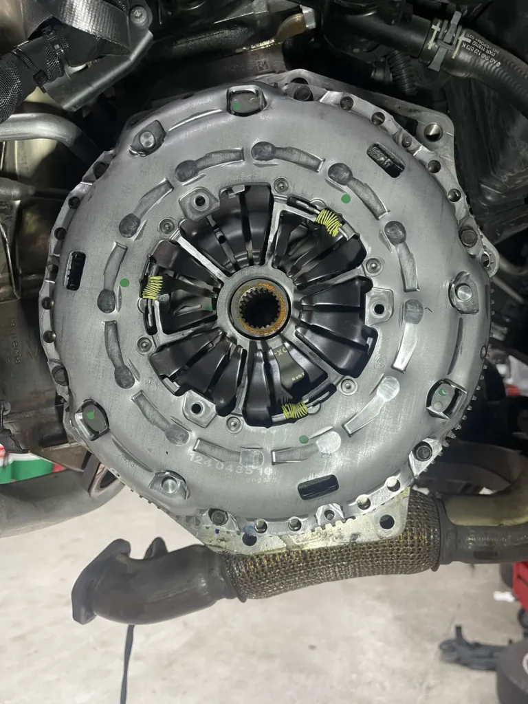 Replacement clutch pressure plate installed on the 2015 Volkswagen Tiguan